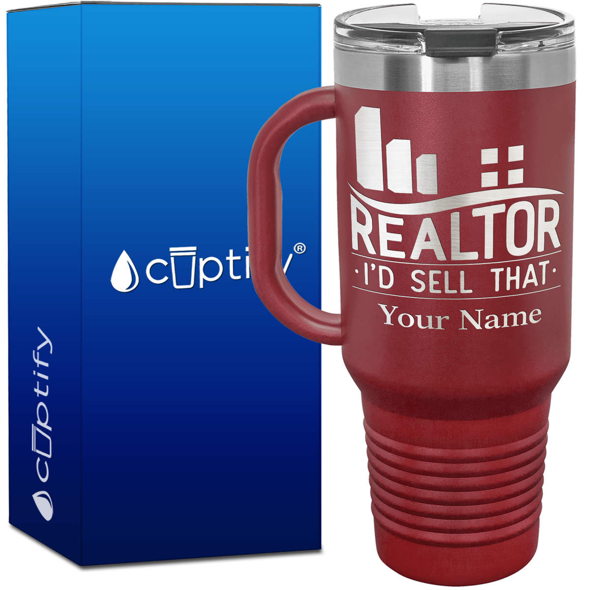 Personalized Realtor I'd Sell That 40oz Travel Mug