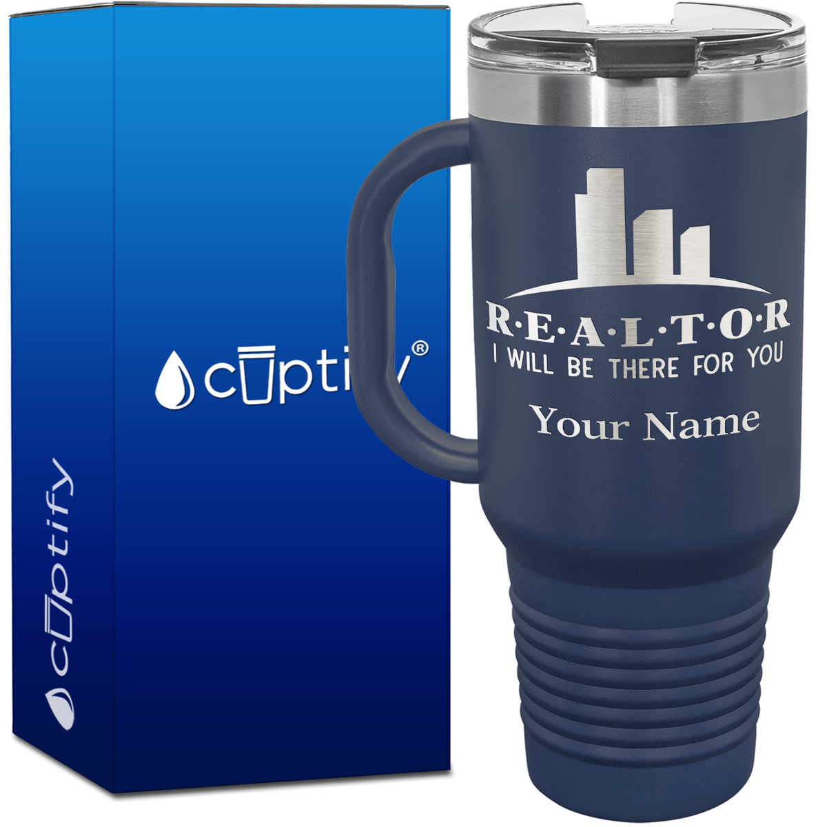 Personalized Realtor I will be there for You 40oz Travel Mug