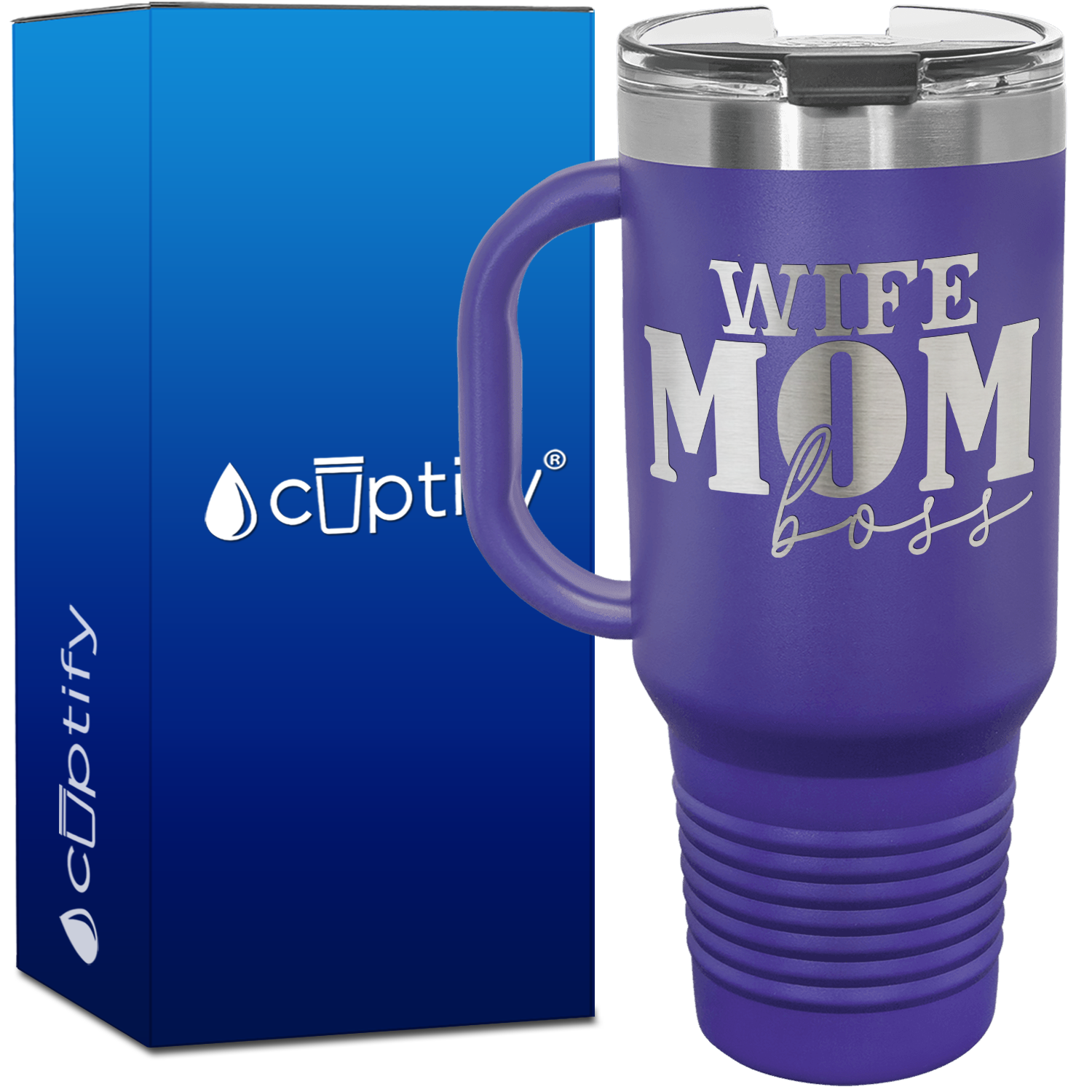 Wife Mom Boss 40oz Travel Mug