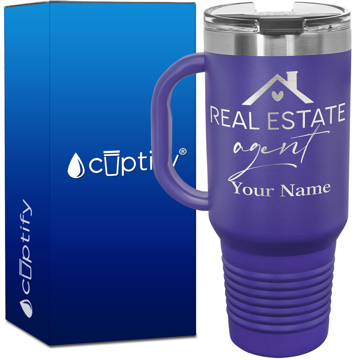 Personalized Real Estate Agent 40oz Travel Mug
