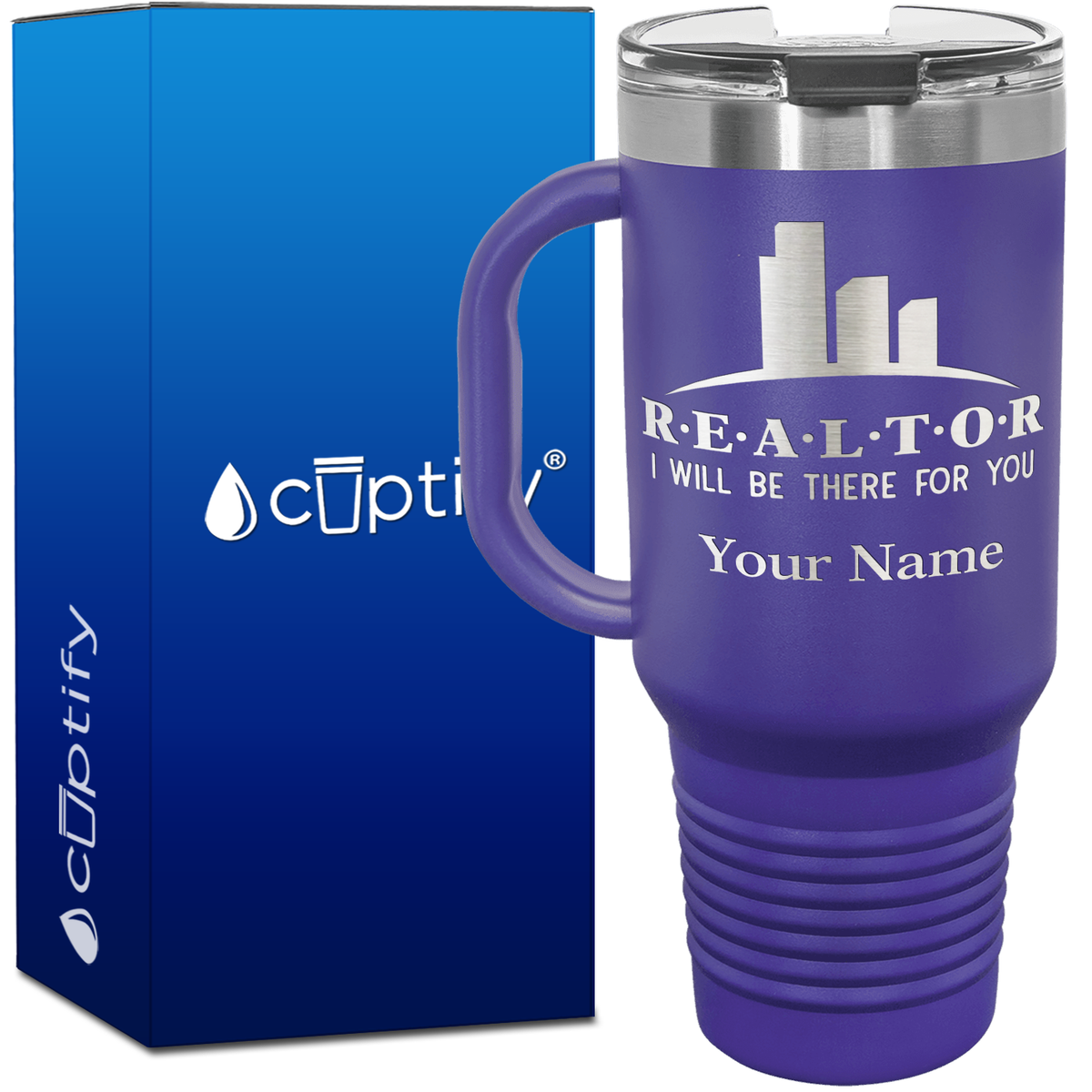 Personalized Realtor I will be there for You 40oz Travel Mug