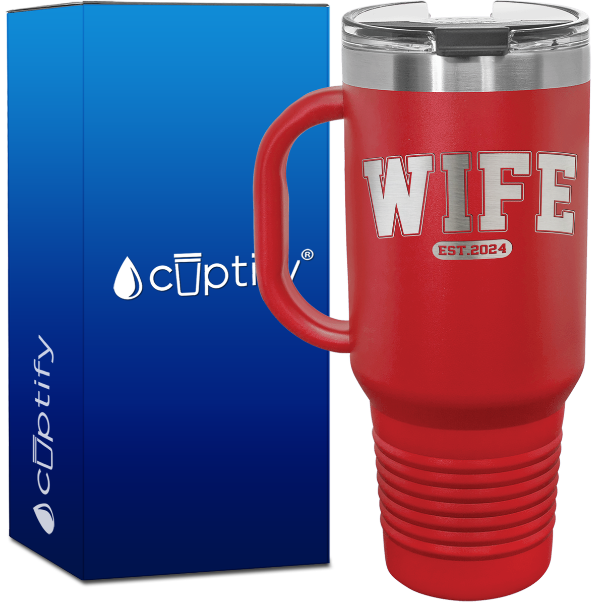 New Wife Personalized Established Year 40oz Travel Mug