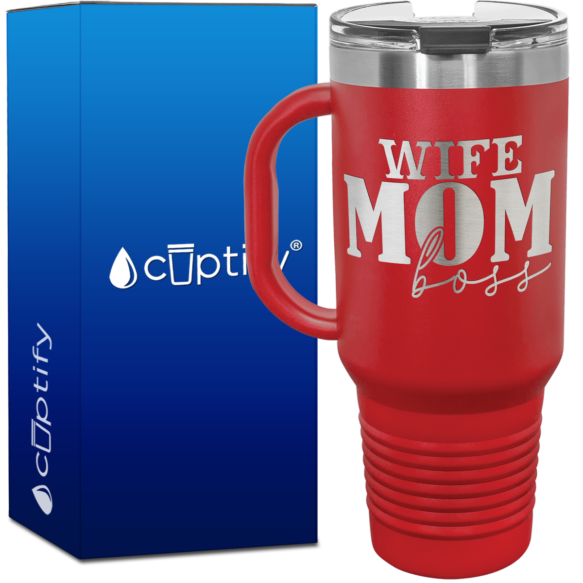 Wife Mom Boss 40oz Travel Mug