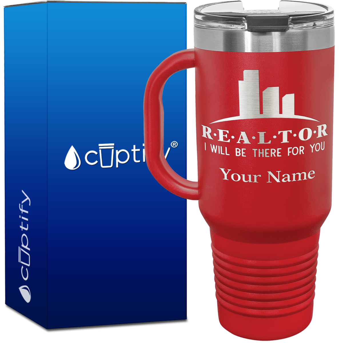 Personalized Realtor I will be there for You 40oz Travel Mug