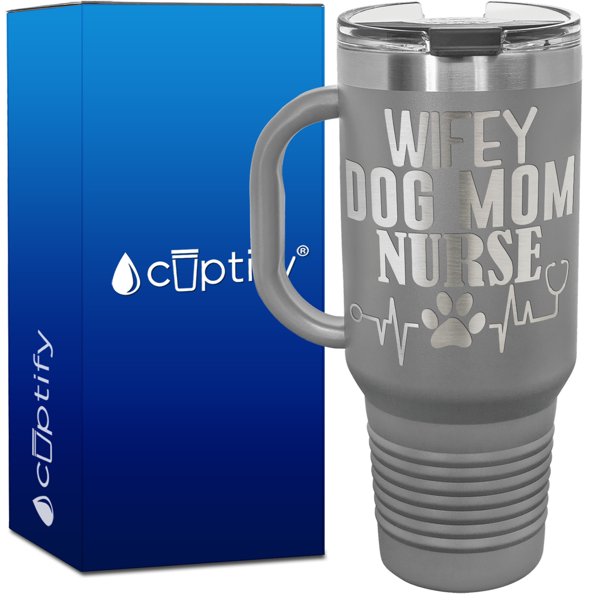 Wifey Dog Mom Nurse 40oz Travel Mug
