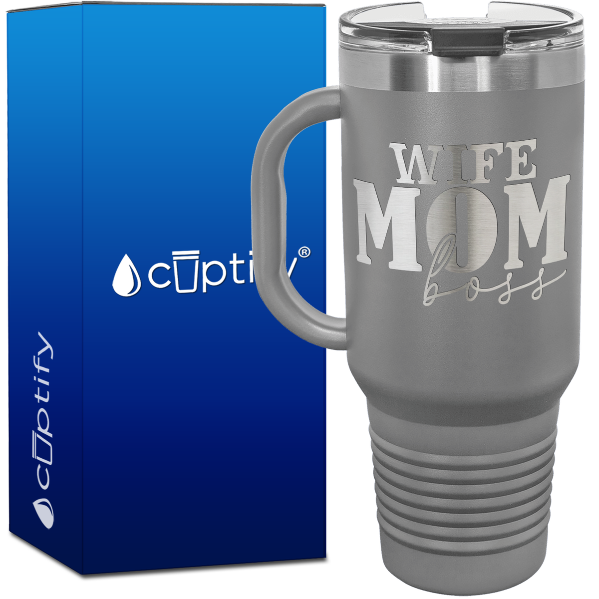 Wife Mom Boss 40oz Travel Mug