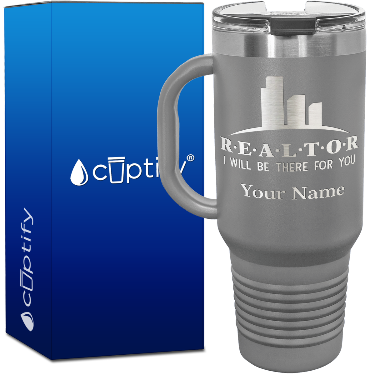 Personalized Realtor I will be there for You 40oz Travel Mug
