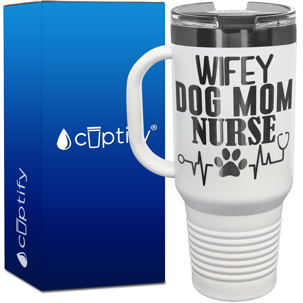 Wifey Dog Mom Nurse 40oz Travel Mug