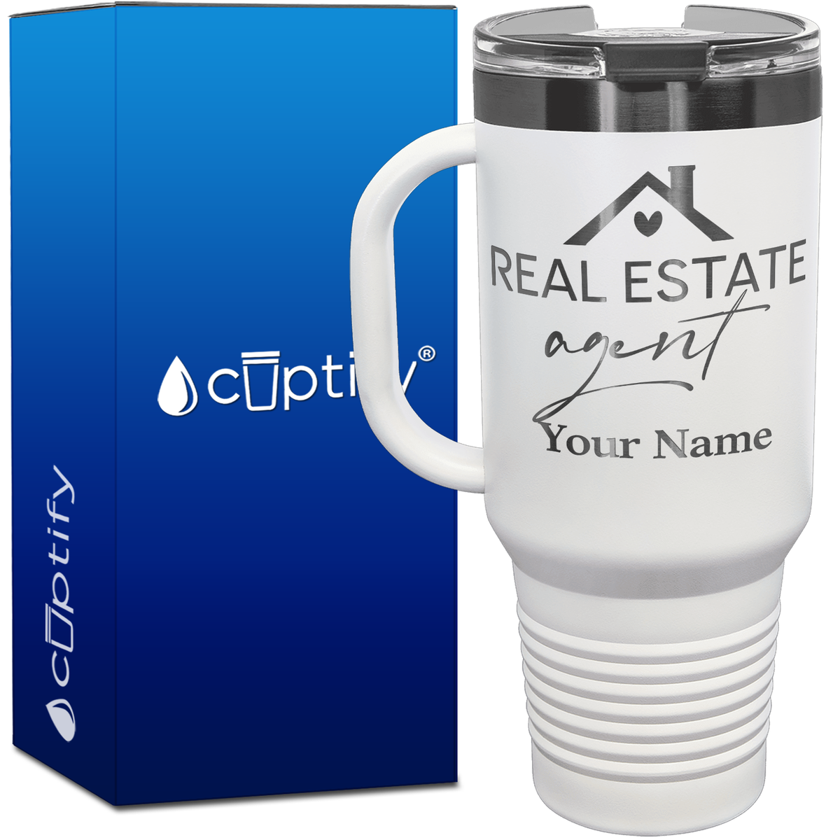 Personalized Real Estate Agent 40oz Travel Mug