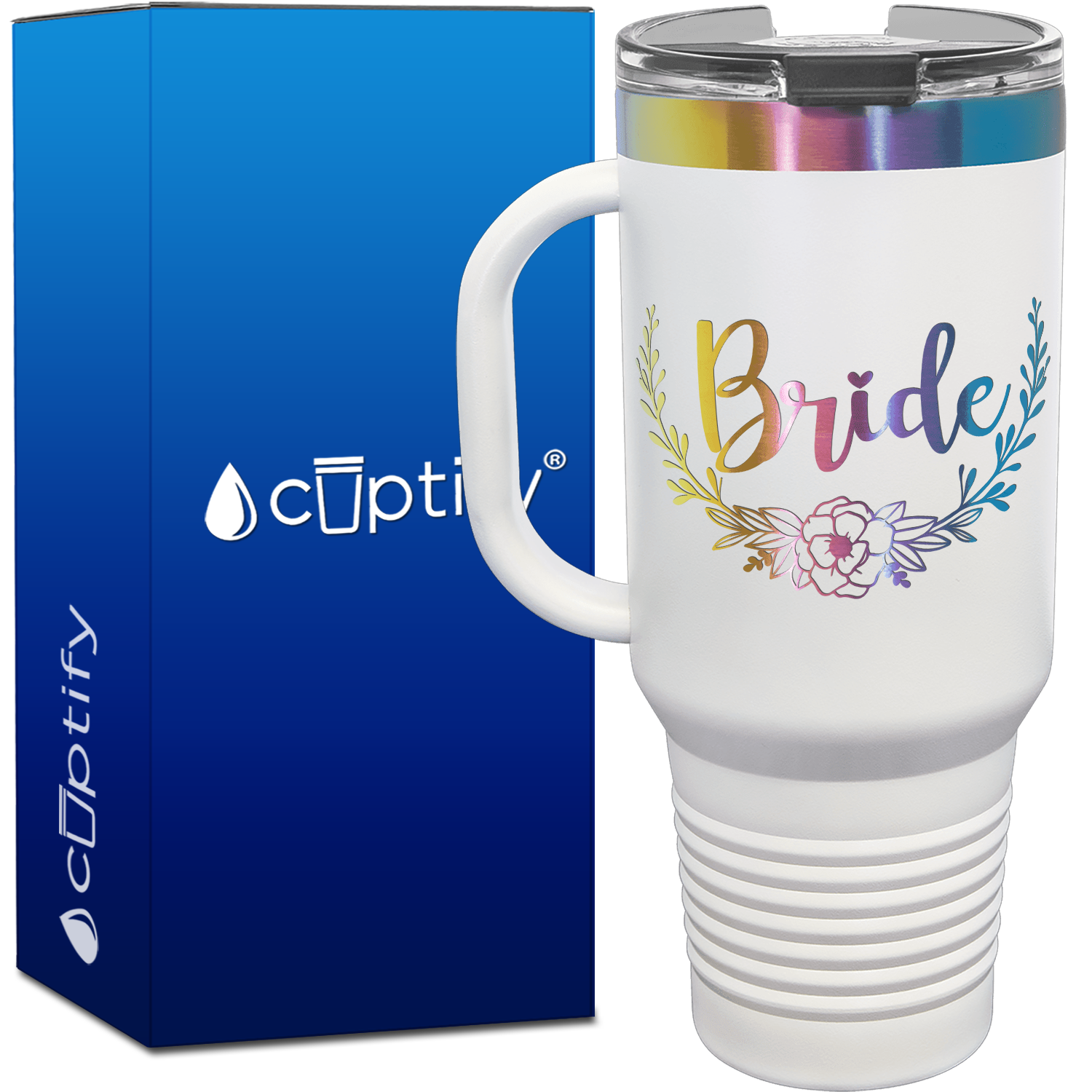 Bride Floral 40oz Travel Mug