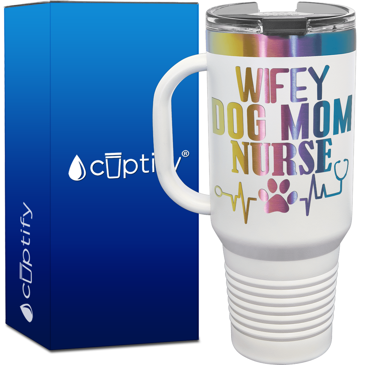 Wifey Dog Mom Nurse 40oz Travel Mug