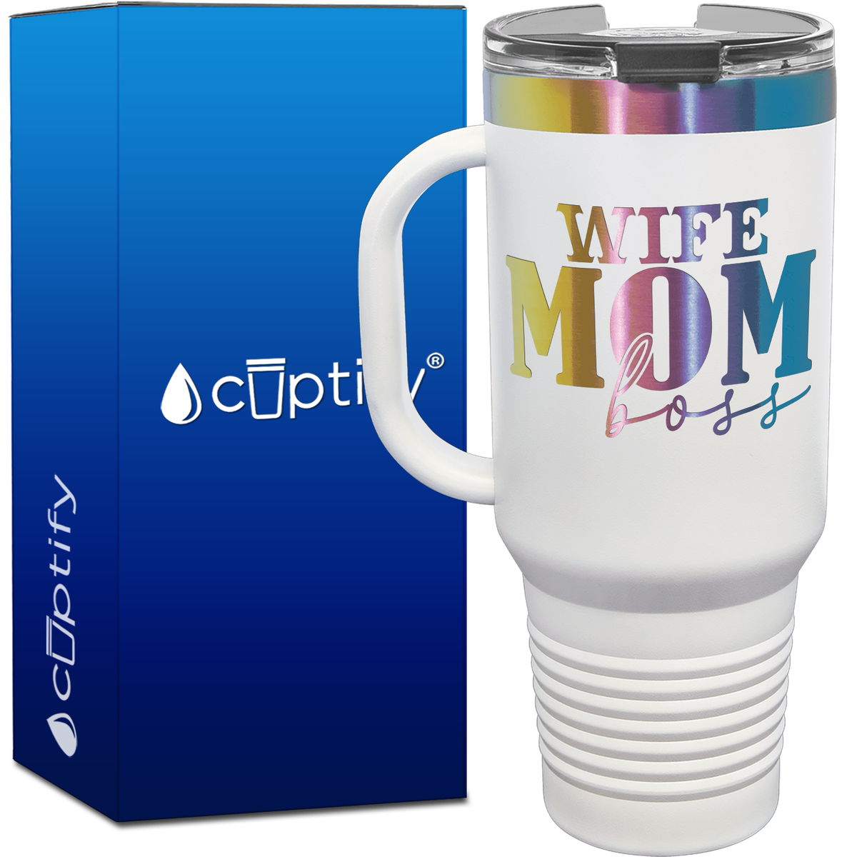 Wife Mom Boss 40oz Travel Mug