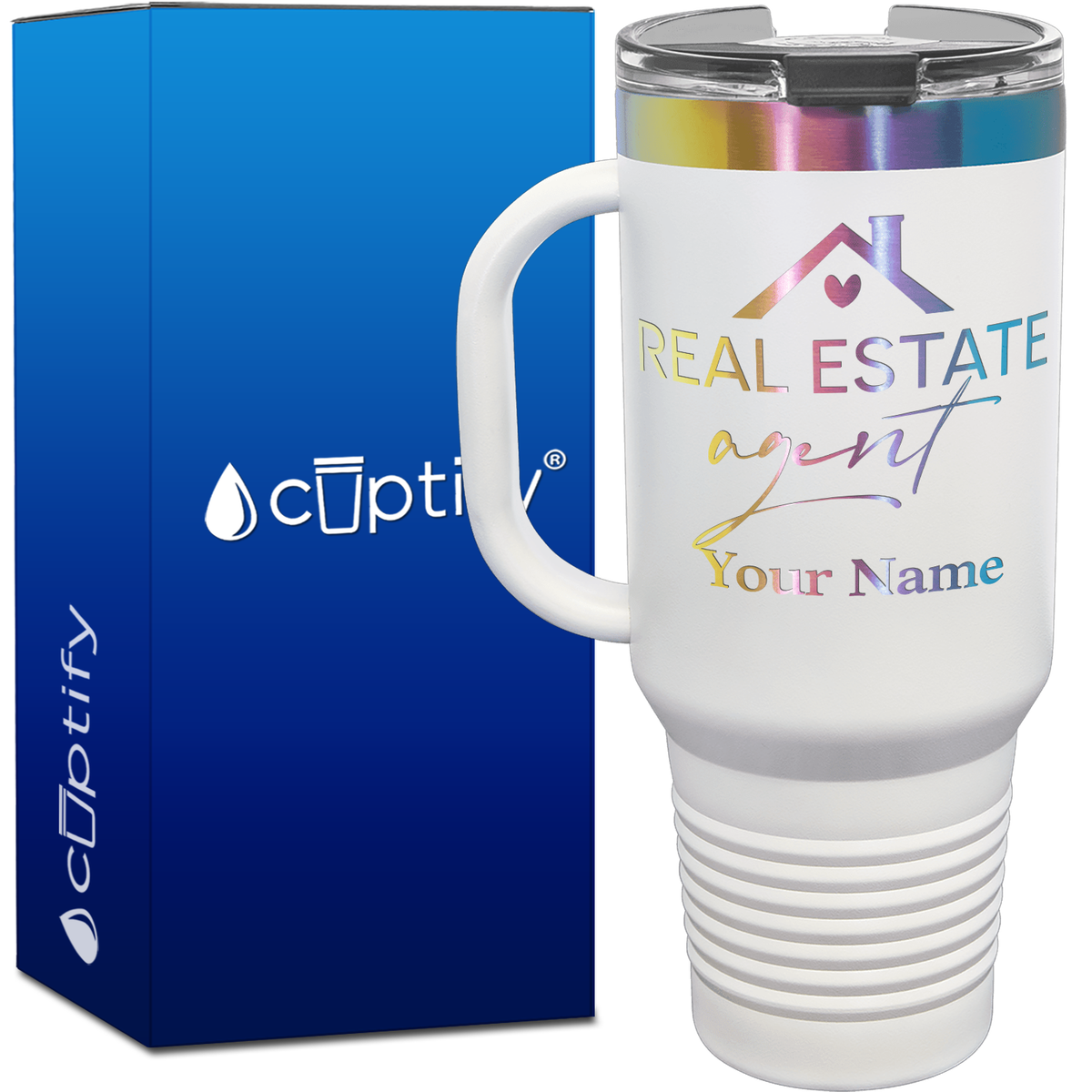 Personalized Real Estate Agent 40oz Travel Mug