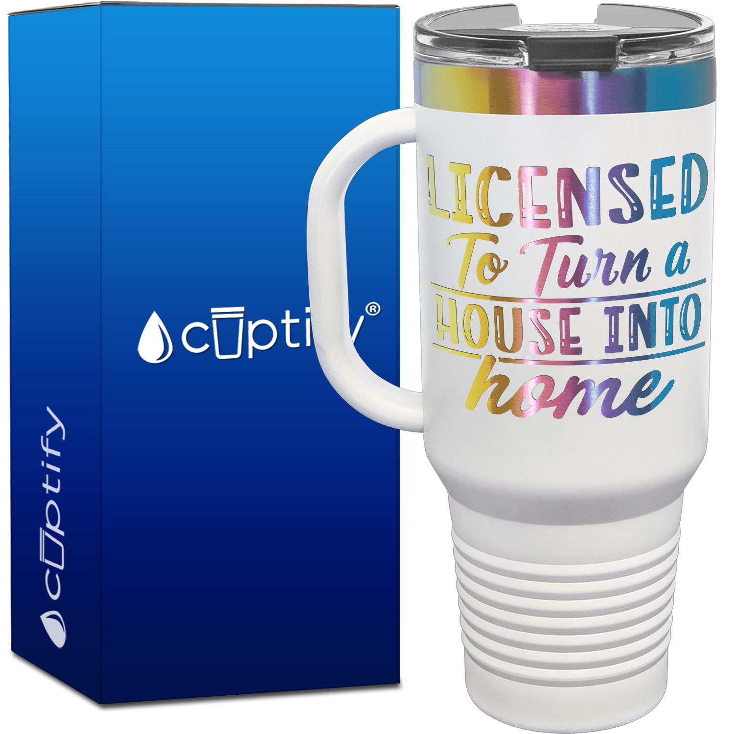 Licensed to Turn a House 40oz Travel Mug