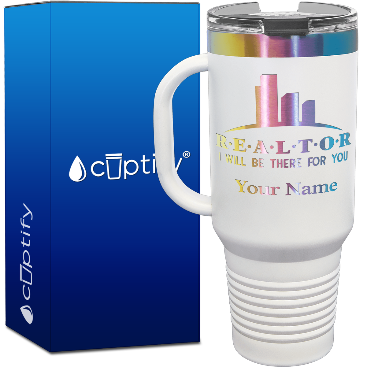 Personalized Realtor I will be there for You 40oz Travel Mug