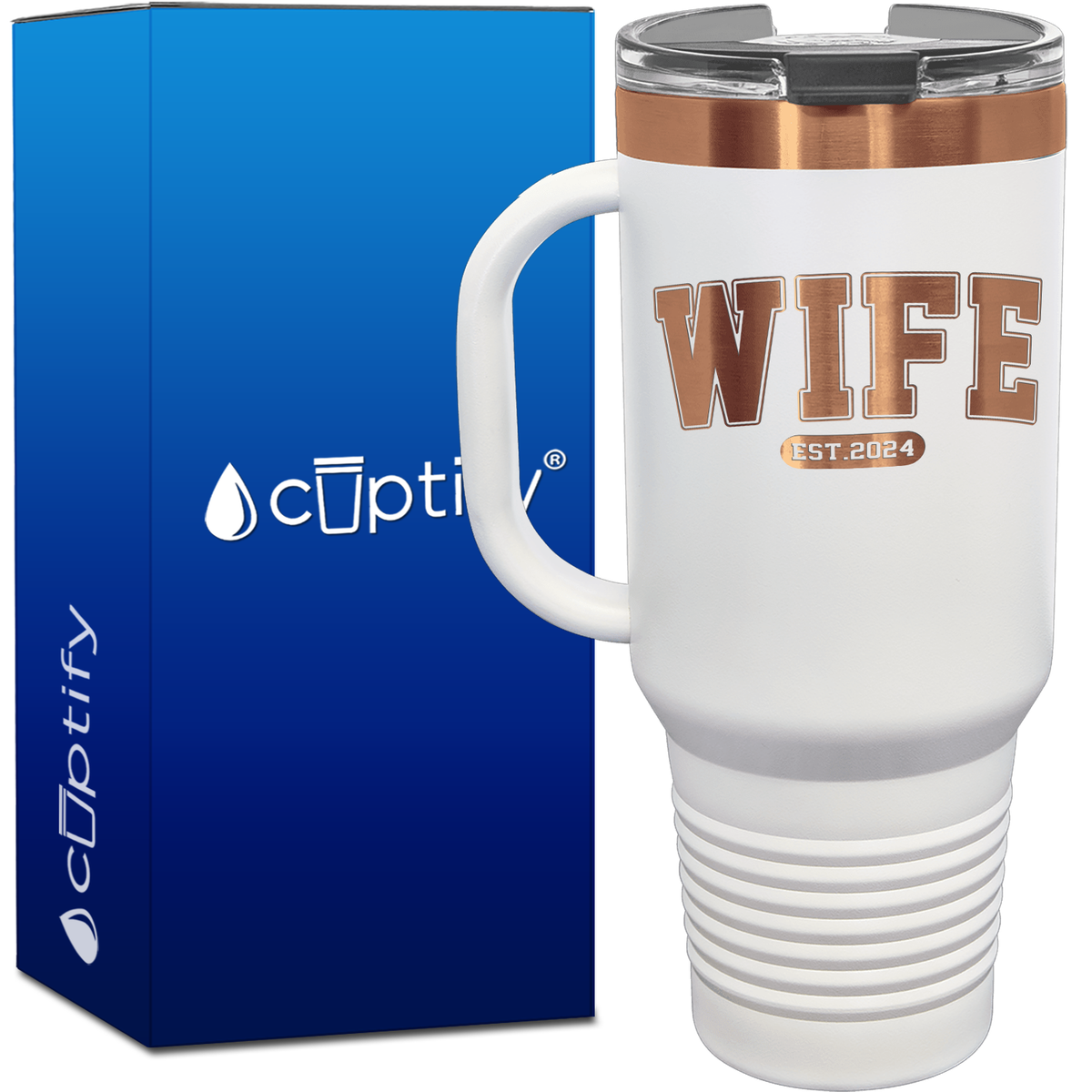New Wife Personalized Established Year 40oz Travel Mug