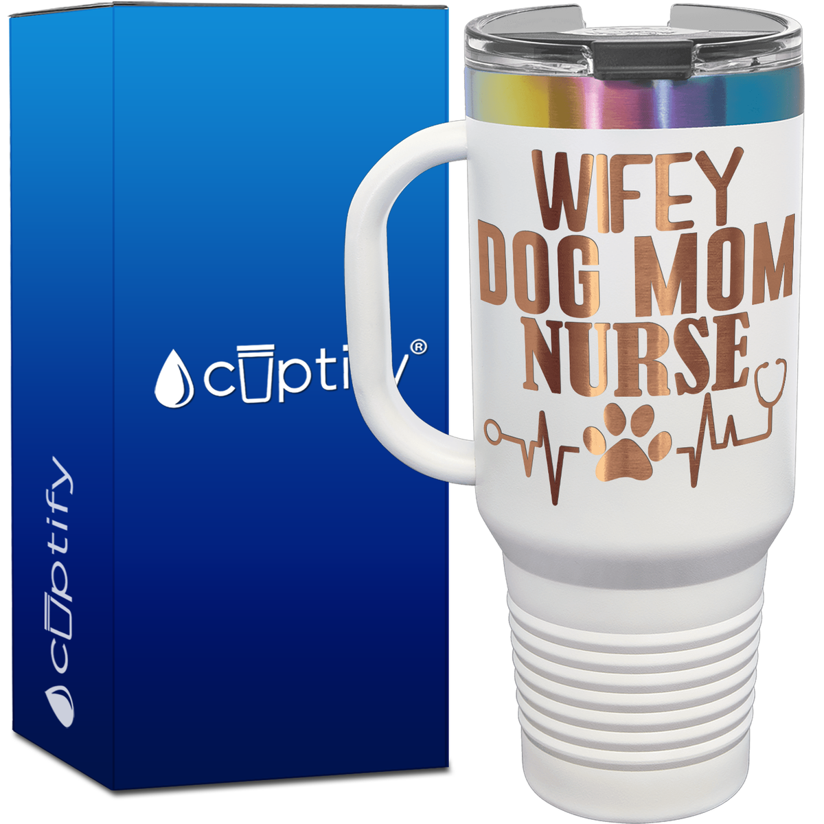 Wifey Dog Mom Nurse 40oz Travel Mug