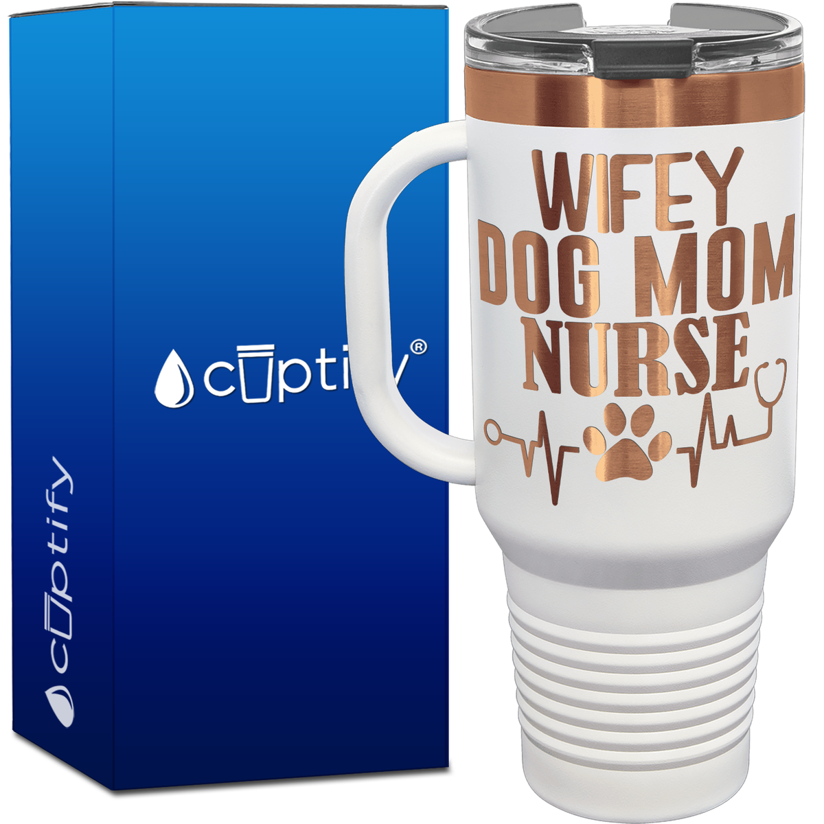 Wifey Dog Mom Nurse 40oz Travel Mug