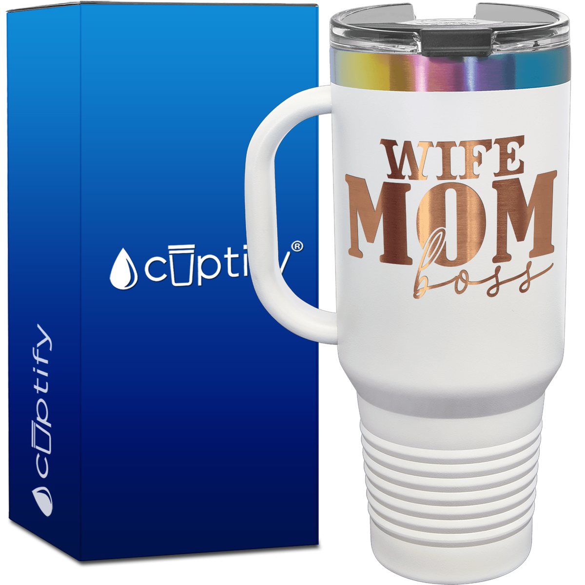 Wife Mom Boss 40oz Travel Mug