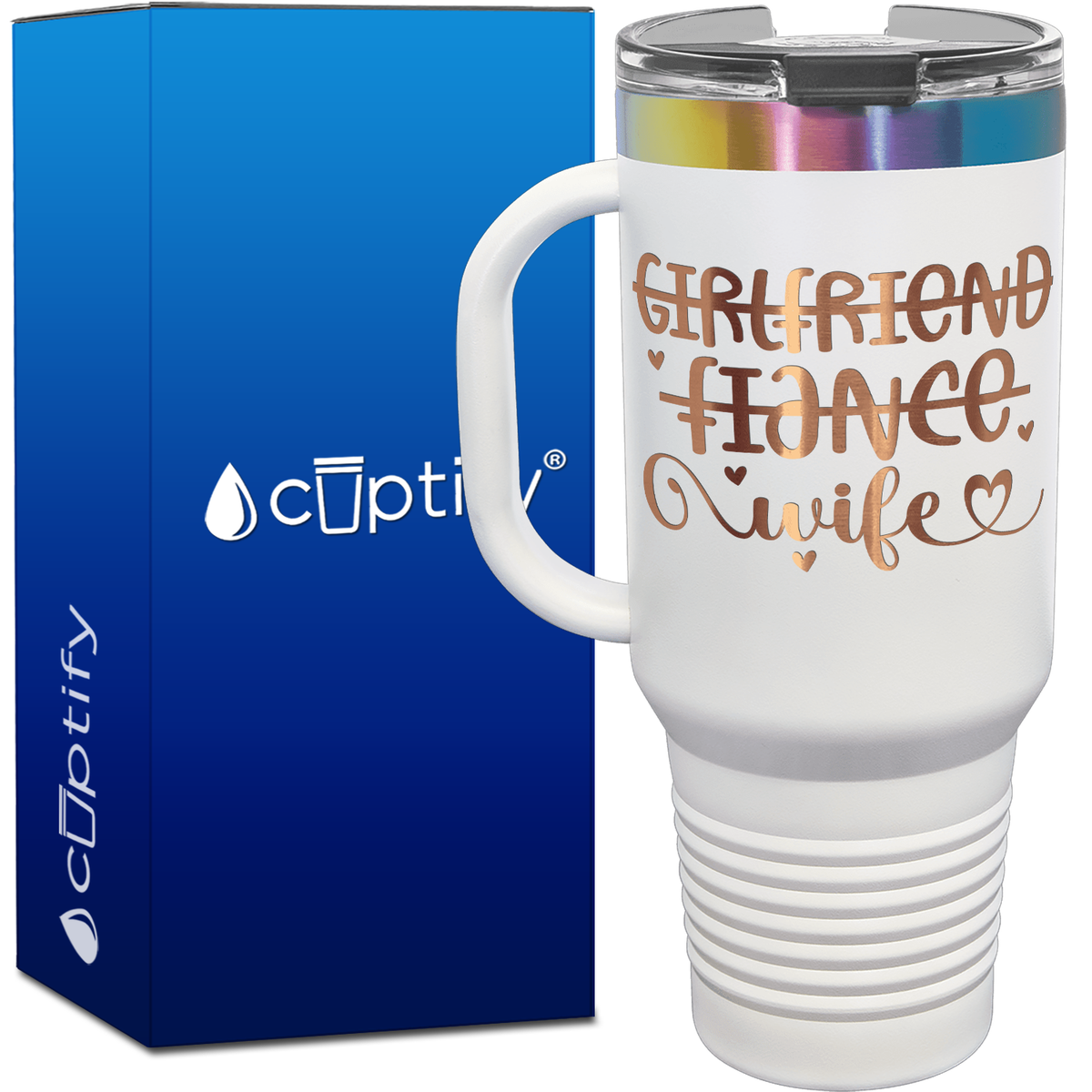 Girlfriend Fiance Wife 40oz Travel Mug