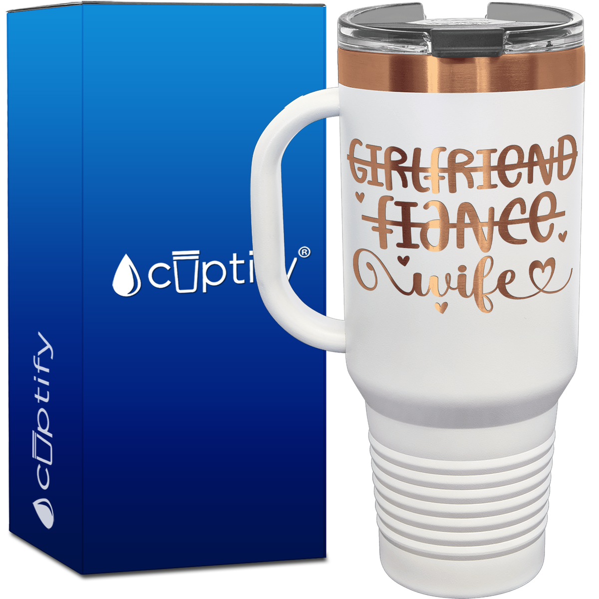 Girlfriend Fiance Wife 40oz Travel Mug