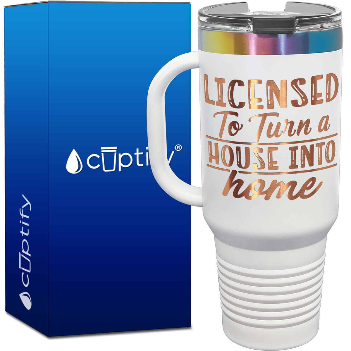Licensed to Turn a House 40oz Travel Mug