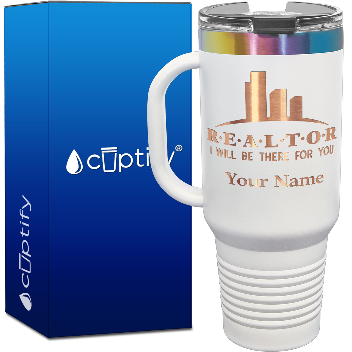 Personalized Realtor I will be there for You 40oz Travel Mug