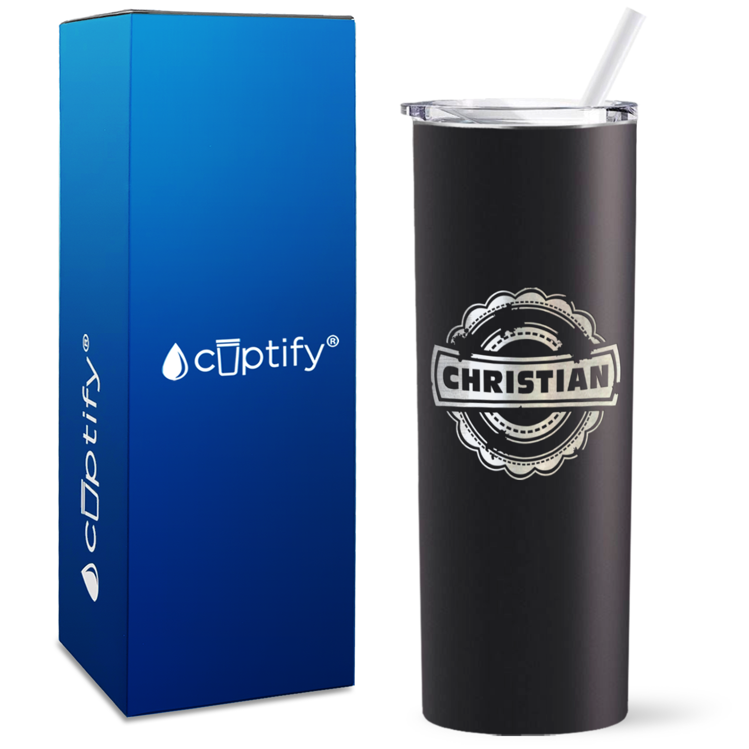 Personalized Asperous Engraved on 20oz Skinny Tumbler