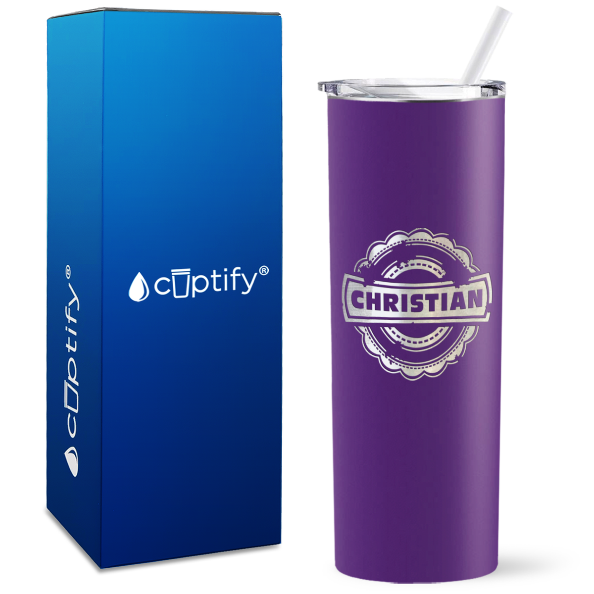 Personalized Asperous Engraved on 20oz Skinny Tumbler