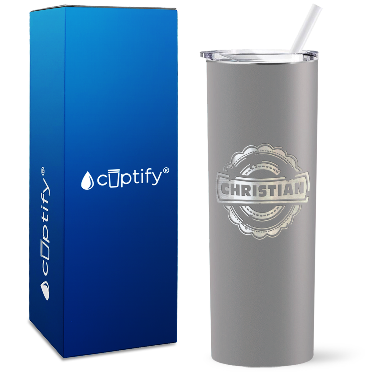 Personalized Asperous Engraved on 20oz Skinny Tumbler