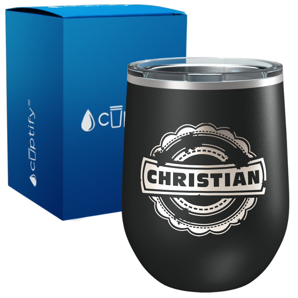 Personalized Asperous Monogram Engraved on 12oz Wine Tumbler