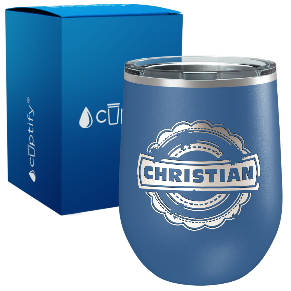 Personalized Asperous Monogram Engraved on 12oz Wine Tumbler