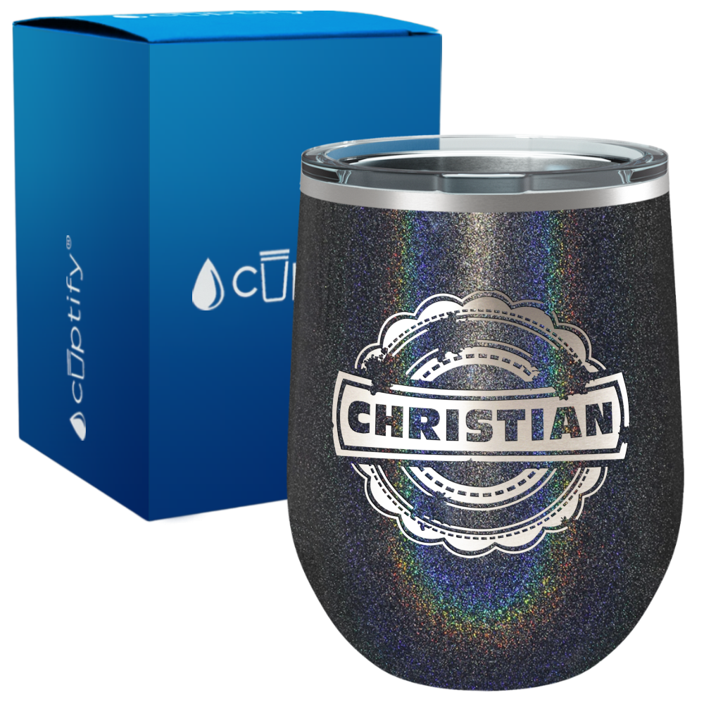 Personalized Asperous Monogram Engraved on 12oz Wine Tumbler