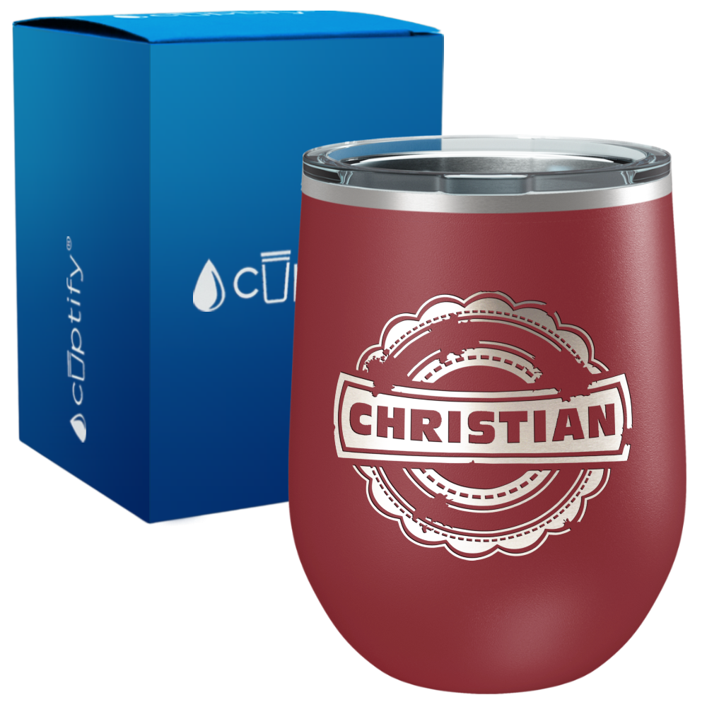 Personalized Asperous Monogram Engraved on 12oz Wine Tumbler