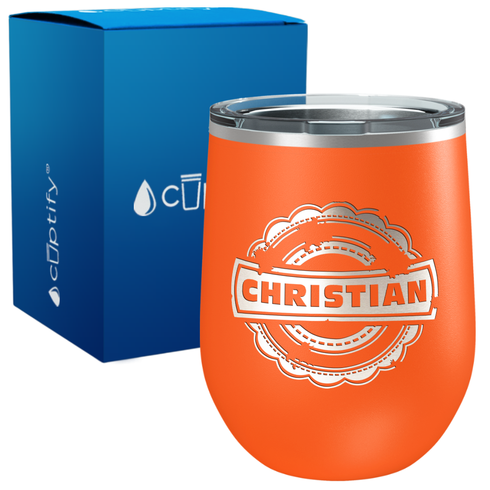 Personalized Asperous Monogram Engraved on 12oz Wine Tumbler