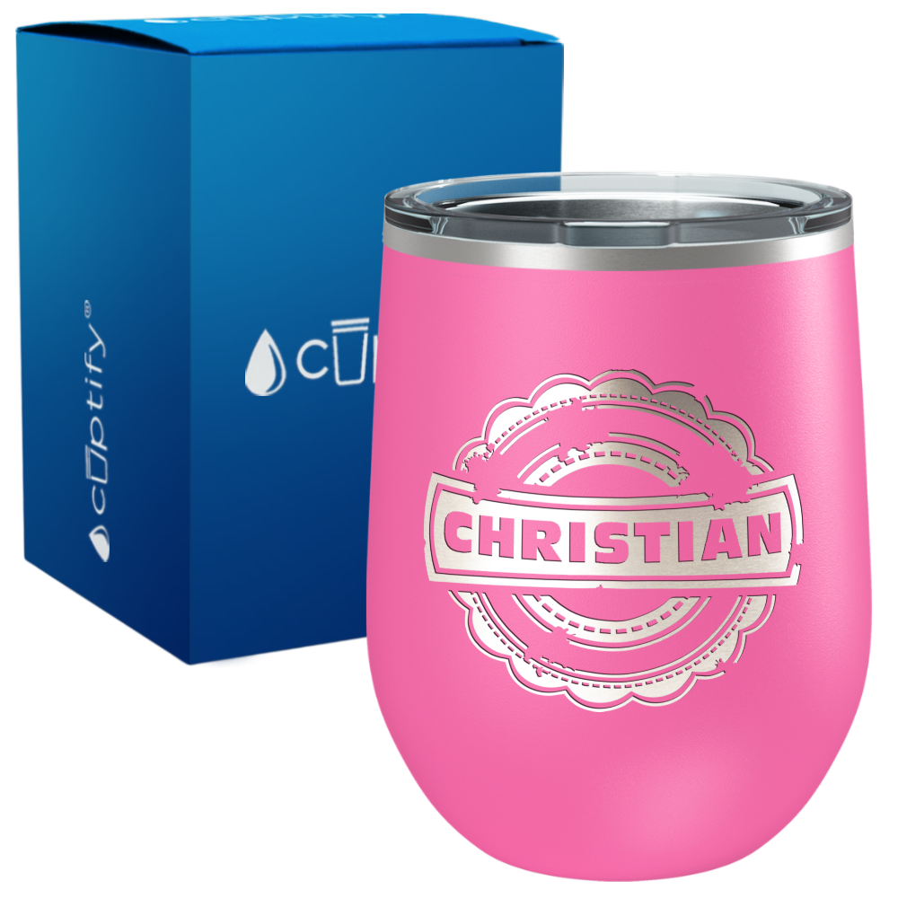 Personalized Asperous Monogram Engraved on 12oz Wine Tumbler