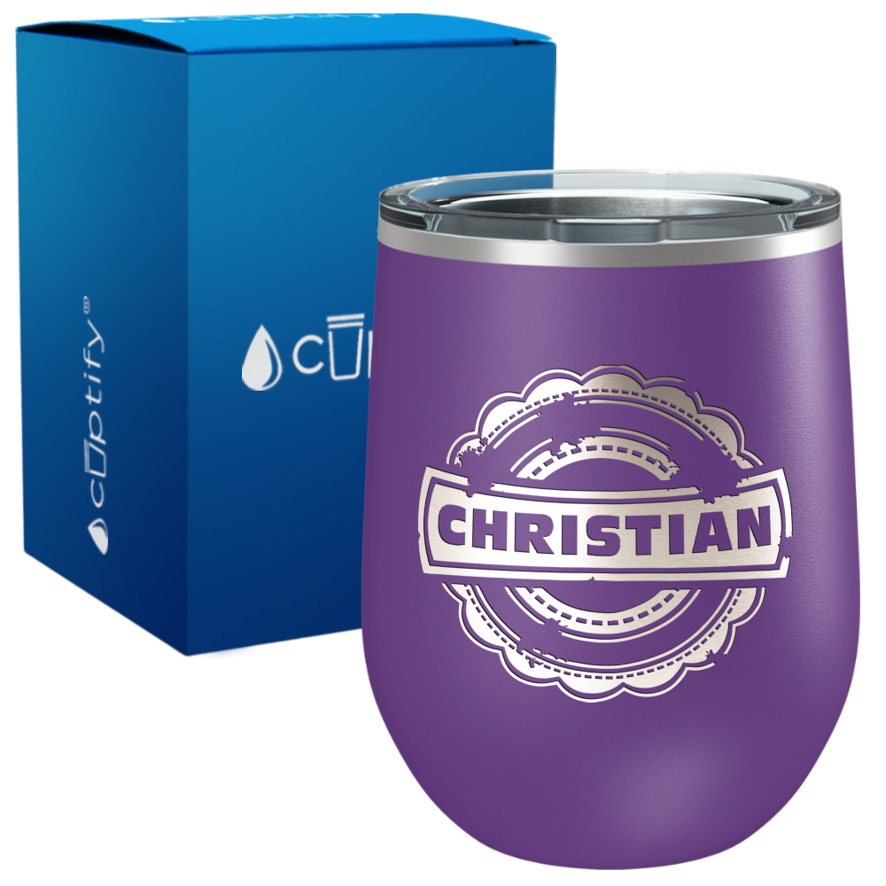 Personalized Asperous Monogram Engraved on 12oz Wine Tumbler