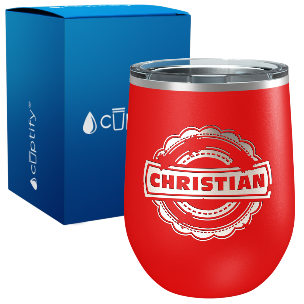 Personalized Asperous Monogram Engraved on 12oz Wine Tumbler