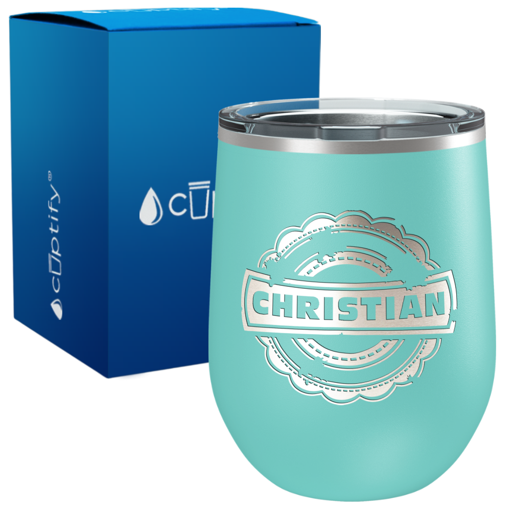 Personalized Asperous Monogram Engraved on 12oz Wine Tumbler