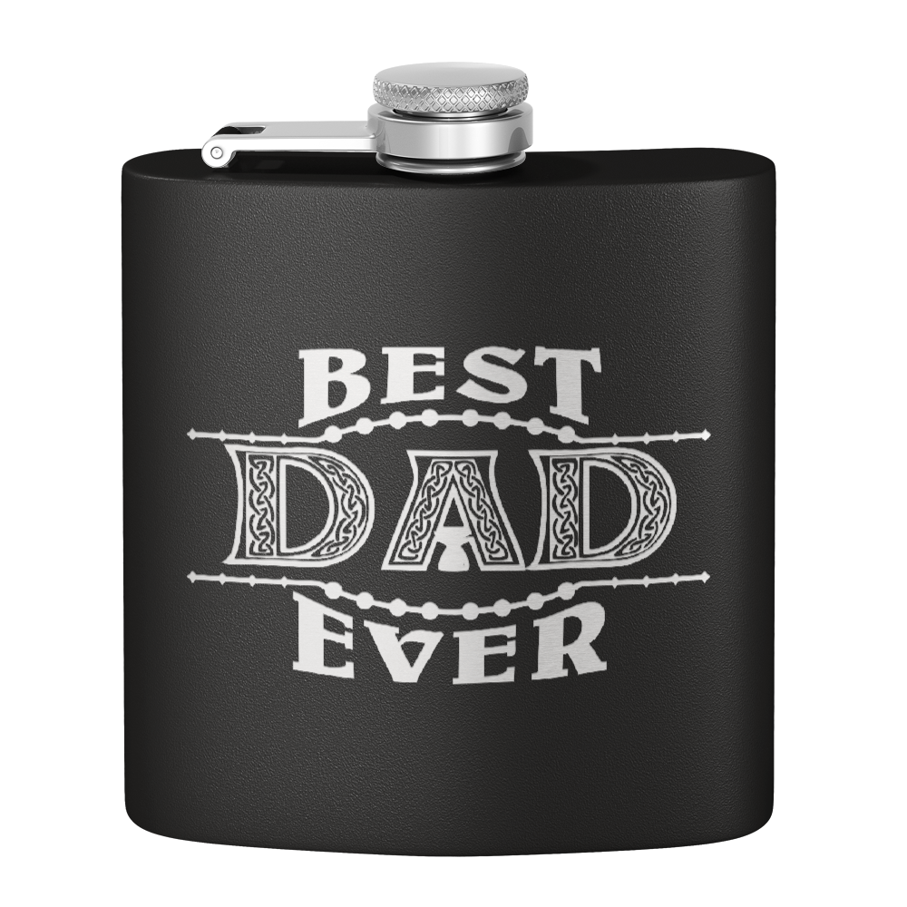 Best Dad Ever 6oz Stainless Steel Hip Flask