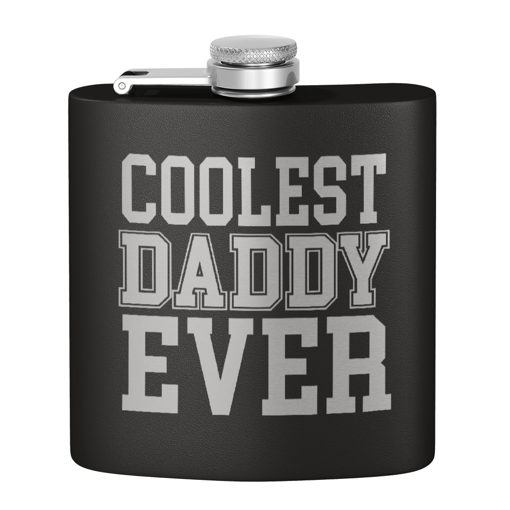 Coolest Daddy Ever 6oz Stainless Steel Hip Flask