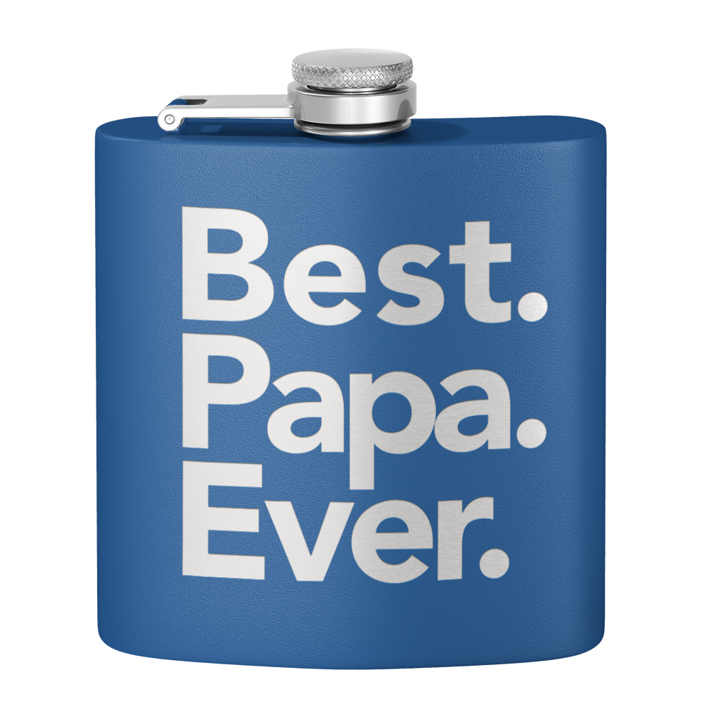 Best Papa Ever 6oz Stainless Steel Hip Flask