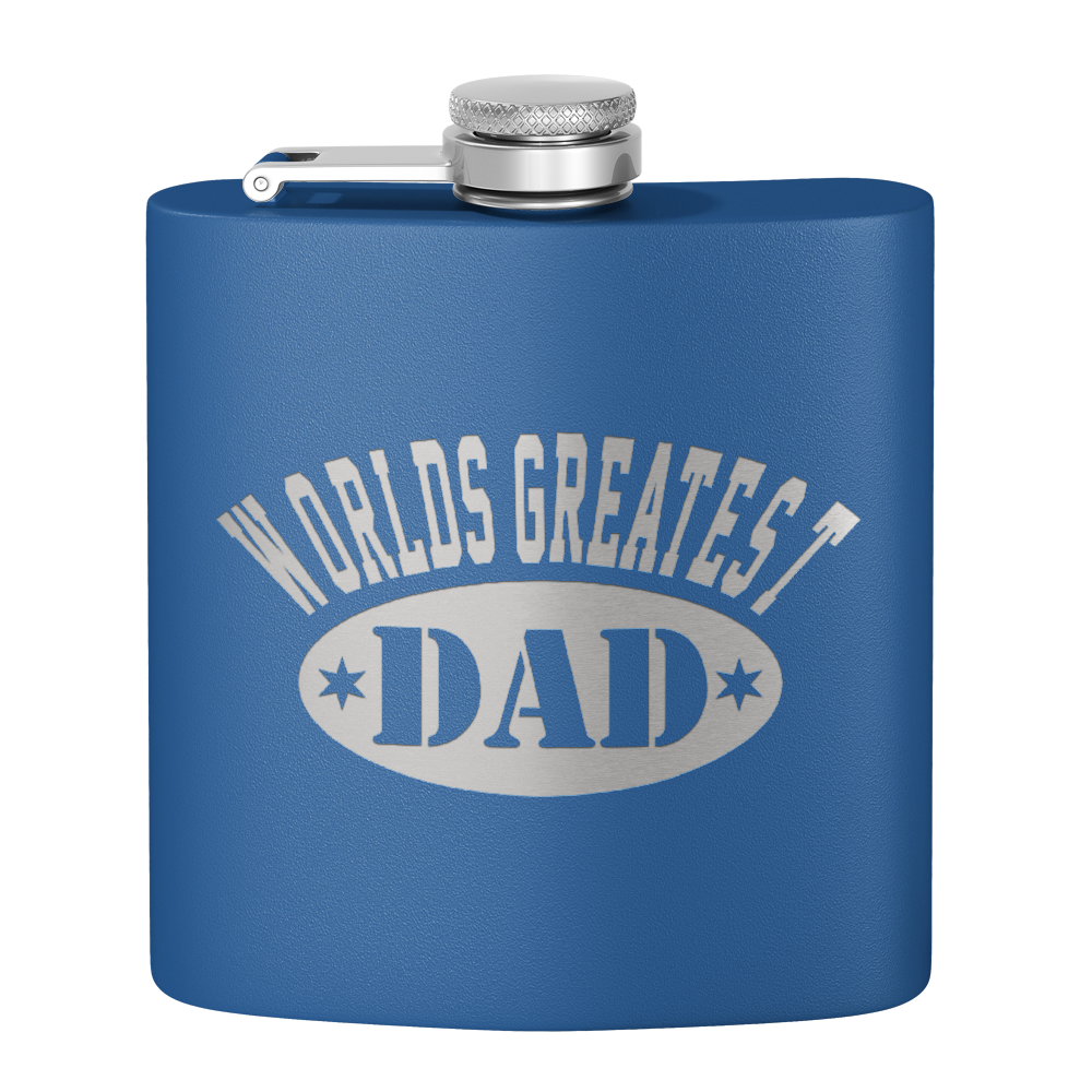 World's Greatest Dad 6oz Stainless Steel Hip Flask