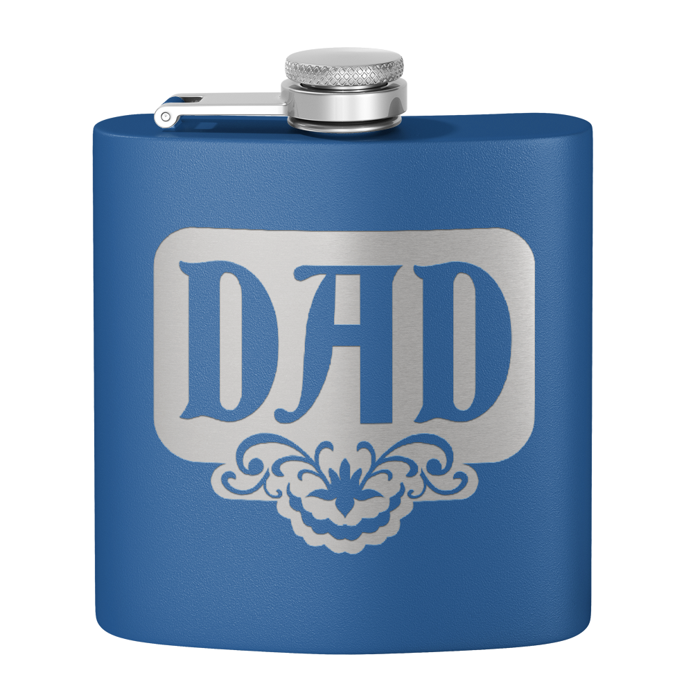 Dad Design 6oz Stainless Steel Hip Flask