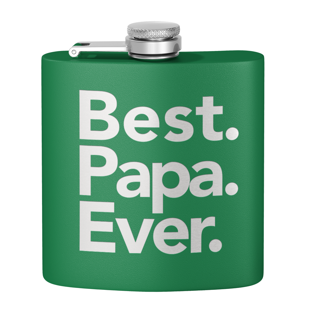 Best Papa Ever 6oz Stainless Steel Hip Flask