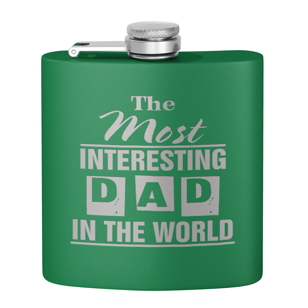 Most Interesting Dad in the World 6oz Stainless Steel Hip Flask