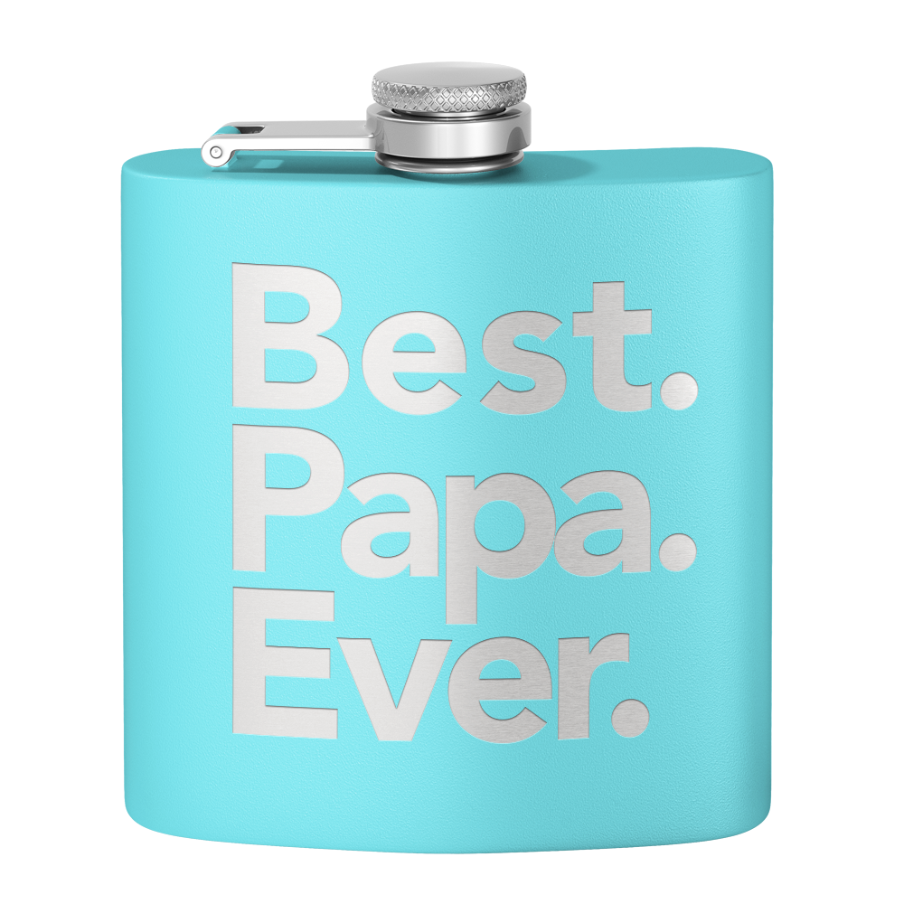 Best Papa Ever 6oz Stainless Steel Hip Flask