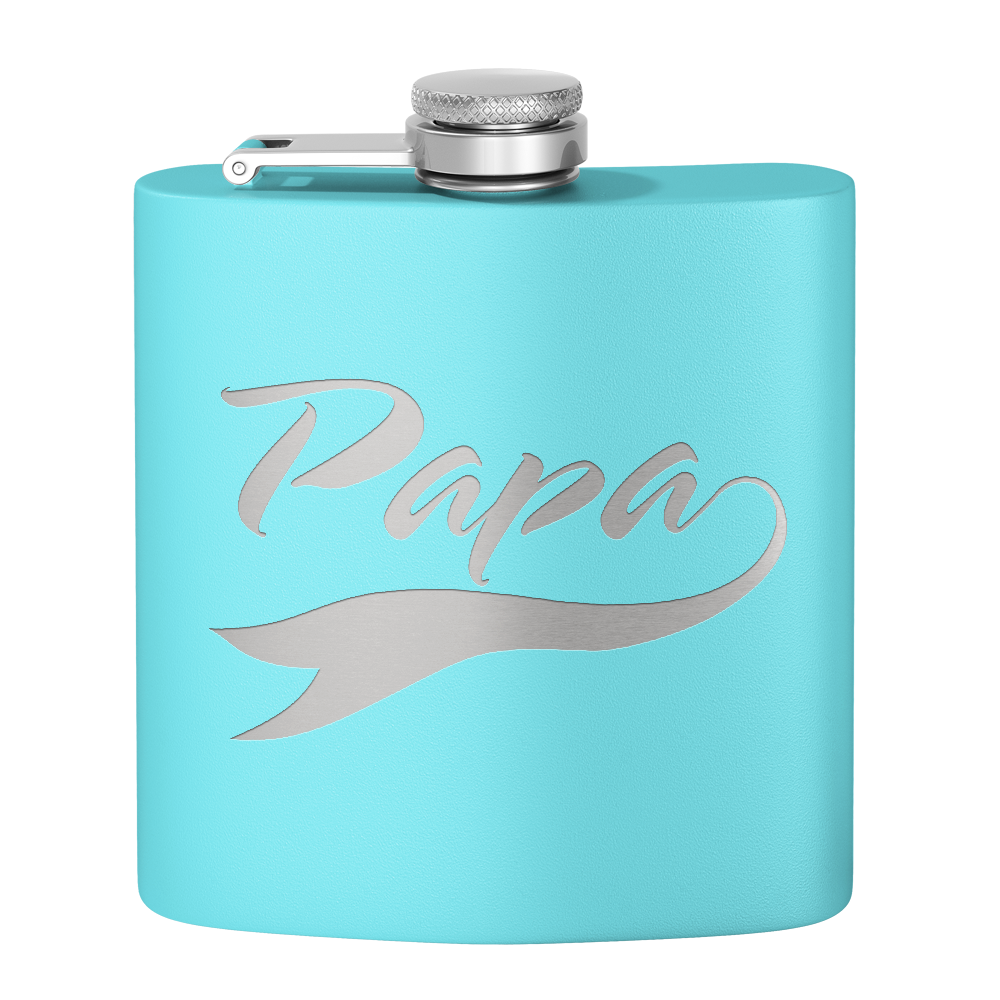 Papa 6oz Stainless Steel Hip Flask
