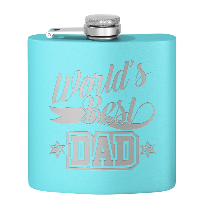 World's Best Dad 6oz Stainless Steel Hip Flask