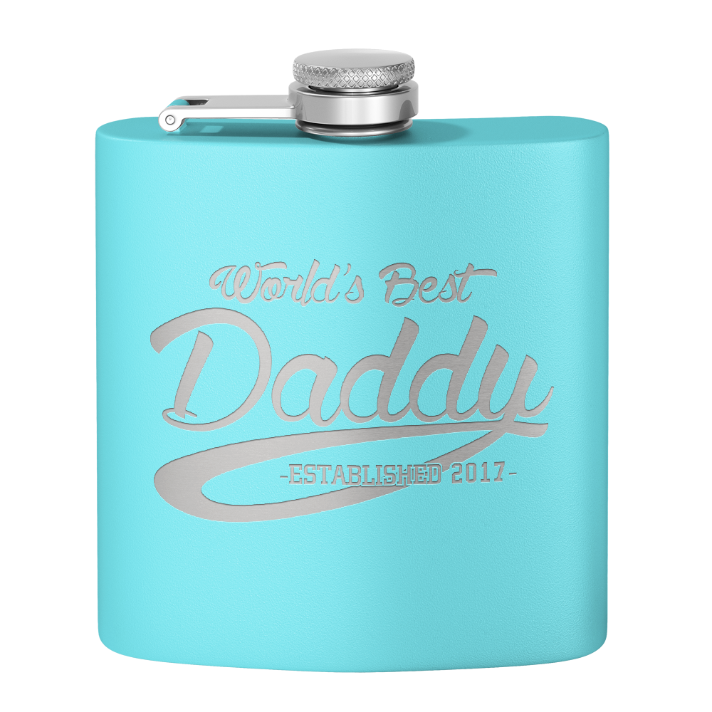 World's Best Daddy 6oz Stainless Steel Hip Flask